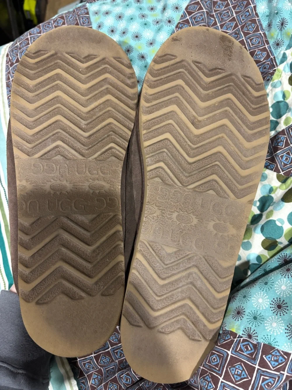 UGG Brown Suede Cozy Slip-On Slippers - Picture 3 of 6